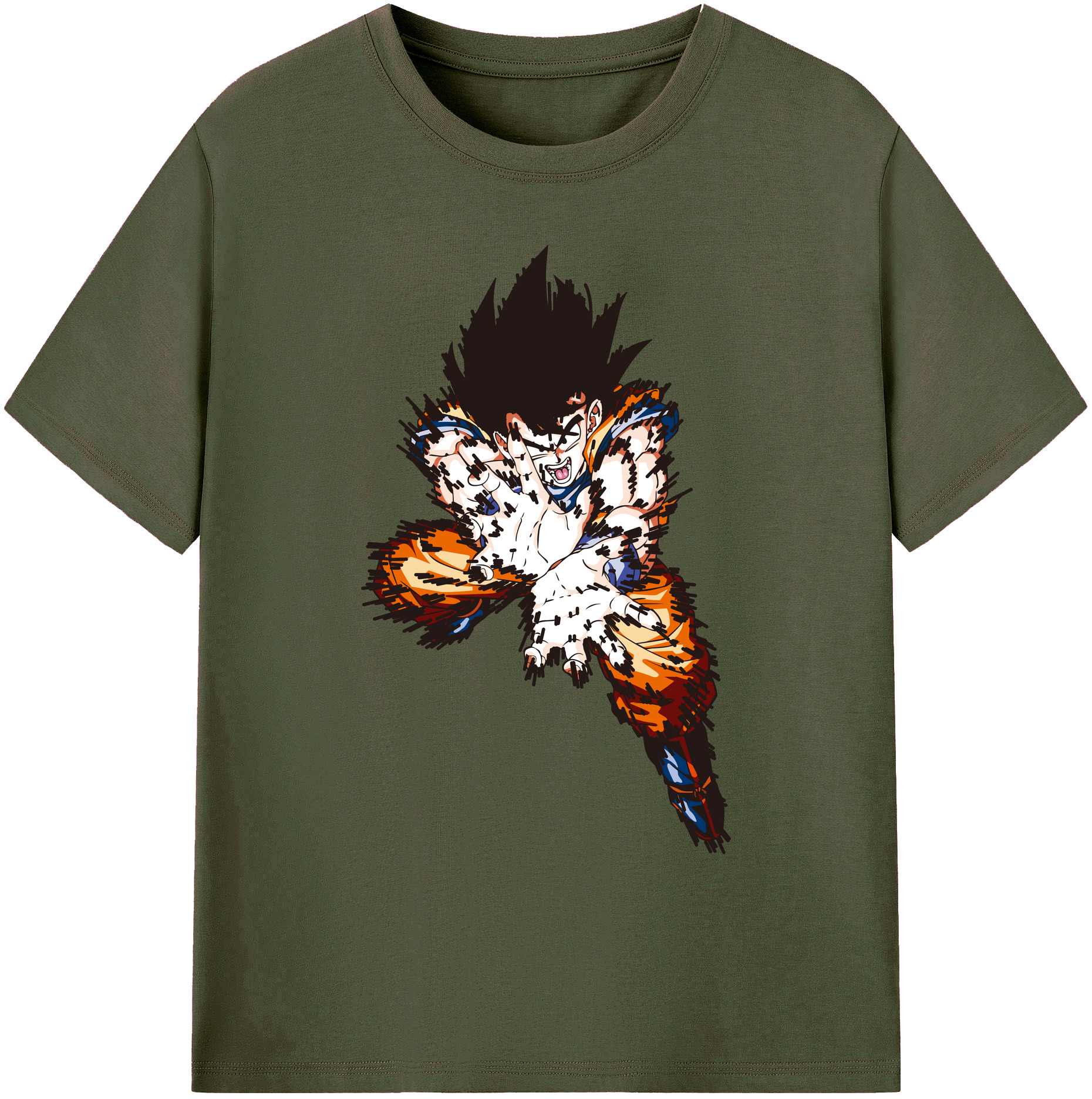 （画像用） ドラゴンボール 孫悟空（そん ごくう）Son Goku カカロット DRAGON BALL Kakarotto 綿100％ メンズ半袖Tシャツ｜肌触りやわらか＆通気性